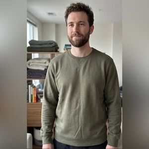 Gap Men's Long Sleeve Fleece Sweater Army Green